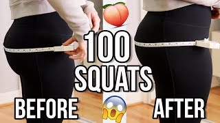 100 Squats Challenge Before amp After Results [upl. by Rauscher]