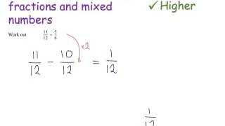 Adding and subtracting fractions and mixed numbers  Foundation and Higher GCSE  JaggersMaths [upl. by Klute657]