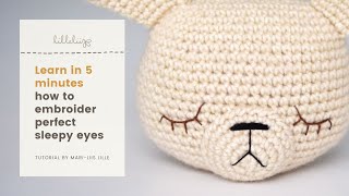 How to embroider sleepy eyes [upl. by Potter]