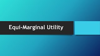 Law of Diminishing Marginal Utility and EquiMarginal Utility [upl. by Kora]