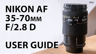 Nikon AF 3570mm F28 D User guide GREAT VALUE vintage lens [upl. by Aleunamme]