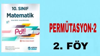 PERMÜTASYON2 KONU ANLATIMI EĞİTİM VADİSİ 10 SINIF PDF FÖY 2 [upl. by Nnaitsirhc114]