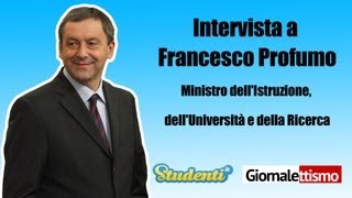 Intervista a Francesco Profumo Ministro della Pubblica Istruzione [upl. by Keryt]