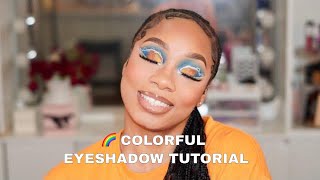 Colorful Eyeshadow Tutorial Simple amp Easy Steps makeuptutorial makeup shorts viral [upl. by Rimidalb]