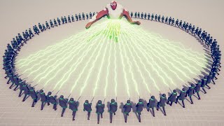 100 Death Spell Circle vs ALL UNITS in TABS Mod Totally Accurate Battle Simulator [upl. by Ellinet]