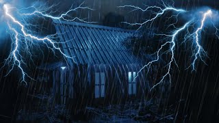 Soothing Rain amp Thunderstorm Sounds on Farmhouse Roof  Instantly Sleep with Relaxing Sounds [upl. by Aborn]