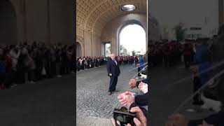 Parading through Menin Gate Ypres Belgium [upl. by Oona]