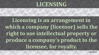 DIFFERENCE BETWEEN LICENSING AND FRANCHISING [upl. by Hayilaa868]