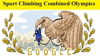 Sport Climbing Combined OlympicsParis Olympics 2024 GamesGoogle Doodle for schedule resultsmedals [upl. by Chavey]