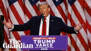 Trump declares magnificent victory in speech at election watch party [upl. by Aleahpar]