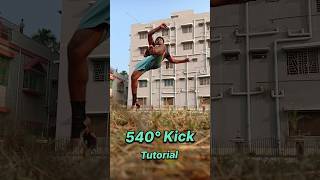 ✔️ Easy way to learn 540 Kick  Taekwondo kicks 🔥😎 shorts martialarts ytshorts [upl. by Arihday]