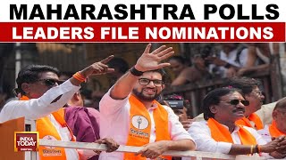 Maharashtra Assembly Polls Big Leaders File Nominations Amid Election Fever  India Today [upl. by Glovsky]