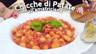 GNOCCHI DI PATATE 🥔 ALL’AMATRICIANA 🥓🍅 Gnocchi di patate fatti in casa 🥔 [upl. by Eraste79]