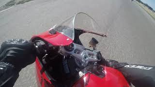 Idiot crashes motorcycle on cool down lap Buttonwillow Raceway  Club Corner [upl. by Suollecram]