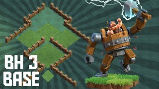 NEW BEST BH3 BASE  ANTI BASE  CLASH OF CLAN  BUILDER HALL 3  linuxbuilder [upl. by Ttehc]