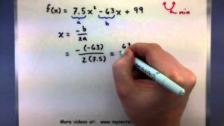 PreCalculus  Finding the maximum or minimum of a function [upl. by Gnel157]