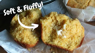 Cornmeal Muffins recipe  fluffy amp buttery [upl. by Lawrenson]