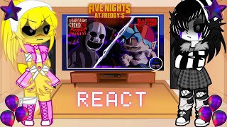 FNAF Girls Kids React  FNF FNAF All Stars  Gacha Nebula [upl. by Ahsekahs103]