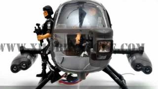 3CH Hughes YD911 Defender RC Military RC Helicopter RTF w FlashingLEDGyro From xHobbyStorecom [upl. by Ecnerolf]