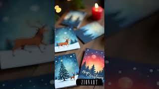 DIY Mini Christmas Cards christmas snow [upl. by Porta]