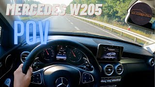 2018 MercedesBenz W205 C200 20 184250 chip HP POV Test Drive [upl. by Einnoc619]