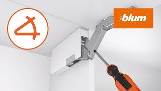 AVENTOS HK top adjustment of opening angle stop  Blum [upl. by Floro]