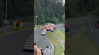 Zwischenfall bei Touristenfahrt 16624 Nordschleife Luftrettung im Einsatz Nürburgring Unfall [upl. by Limann]