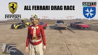 GTA 5 Online Ferrari 812 Grotti itali GTO vs Ferrari f12 Bestia GTS  Drag Races All Ferrari [upl. by Seiter]