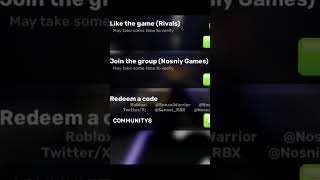 🔥 NEW ALL WORKING NOVEMBER CODES for Rivals in 2024 roblox rivals rivalsroblox rivalstars [upl. by Leonora941]