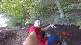 Trapping Craws Gills Minnows and a Bass in the Creek [upl. by Anatnahs]