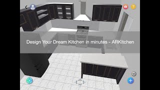 Design Your Dream Kitchen in Minutes  Free IOS Kitchen Design App  ARKitchen [upl. by Ayle]