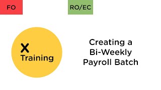 Creating a BiWeekly Payroll Batch [upl. by Annyl]