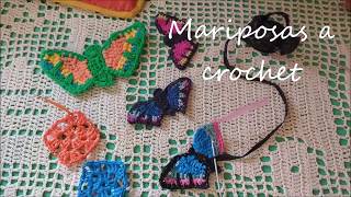 Mariposas a crochet  Tutorial paso a paso [upl. by Orlov]