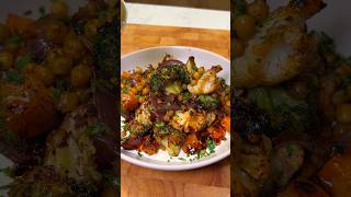 Roasted Vegetables Recipe  Easy Sheet Pan Dinner with Tahini Yogurt Dressing [upl. by Ahsilac]