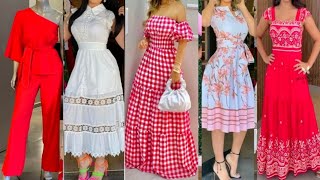 Modernos Vestidos largos de moda mujers outfits IdeasRopa de moda mujers 2024 [upl. by Seilenna133]