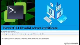 PowerCLI Invalid server certificate [upl. by Phippen489]