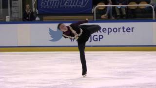 ISU 2014 Jr Grand Prix Courchevel Mens Free Skate Chase BELMONTES USA [upl. by Oleic]