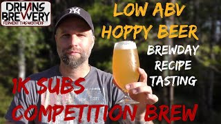 Low ABV Hoppy Beer  Low alcohol beer NEIPA brewday recipe amp tasting [upl. by Settle]