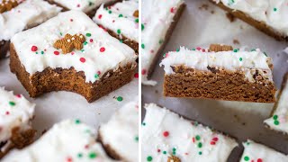 Chewy Gingerbread Cookie Bars  SweetTreats [upl. by Ysdnyl796]