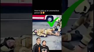 Must know life hack on how to pick up an unconscious person couplecomedycouplethingslifehacks [upl. by Camarata]