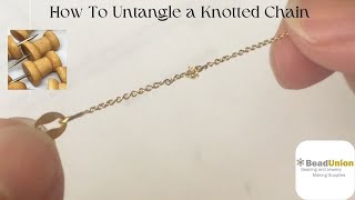 How To Untangle a Tangled NecklaceUntangling Jewelry for BeginnersUntangling a Chain Tutorial [upl. by Zulaledairam543]