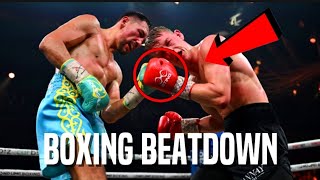 Khazakh Boxer DESTROYS Cocky Rat  THE FILM BREAKDOWN Janibek vs Mikhailovich [upl. by Aderb]