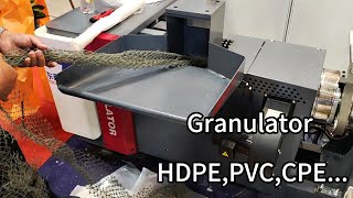 How to recreat HDPE Plastic into Particles？60KG Granulator no smoke no water PVC PE CPE Recycling [upl. by Naneek]