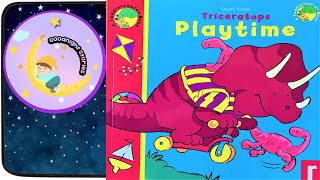 TRICERATOPS PLAYTIME Dinosaur adventure book  dinosaur toddler book [upl. by Atirec]