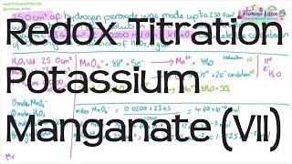 Redox Titration Calculations with Potassium Manganate VII  ALevel Chemistry [upl. by Dranreb697]