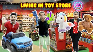 Living Inside Toy Store For 24 Hours  Inside Toy Story 24 Hours  Hungry Birds [upl. by Cobb]