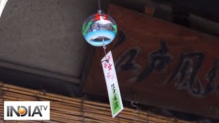 Glass Furin wind bells gains popularity among tourists in Japan [upl. by Rediah119]