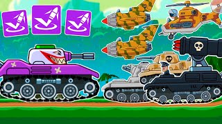 TANK JOKER and BOUNCY BULLET VS ALL TANKS in JUNGLE to NIGHTMARE  Hills of Steel [upl. by Okiron]