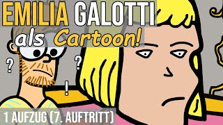 Emilia Galotti Lessing als Cartoon 1 Aufzug 7 Auftritt [upl. by Evvy]