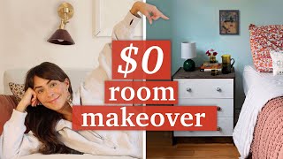 How to do a Bedroom Makeover without buying ANYTHING new [upl. by Countess263]